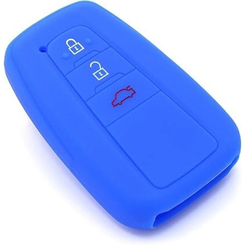 Image of 3 Tasten Autoschlüssel Schutzhülle Silikon Schlüsselhülle Hülle für Autoschlüssel (Blau) - Ahlsen