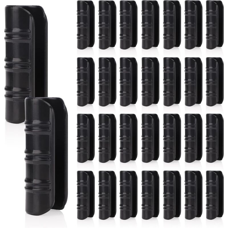 Ahlsen - 30 pcs Jardin Bâtiments Tube Clip, Clips en Plastique pour Serre Film Clip Tube Serrage Connecteur Kit, pour Serre Bannière Cadre Abris Noir