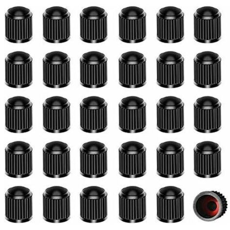 Ahlsen 30 tapas de válvula de neumático de plástico con sello para SUV bicicleta motocicleta camión 10 12,55 mm