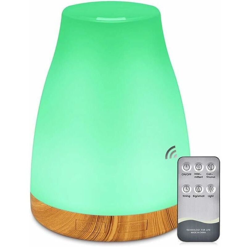 Ahlsen - 300mL Diffuseur d'Huiles Essentielles Diffuseur Aromathérapie Humidificateur Aromatique Ultrasonique, Lumière led à 7 Couleurs Changeables