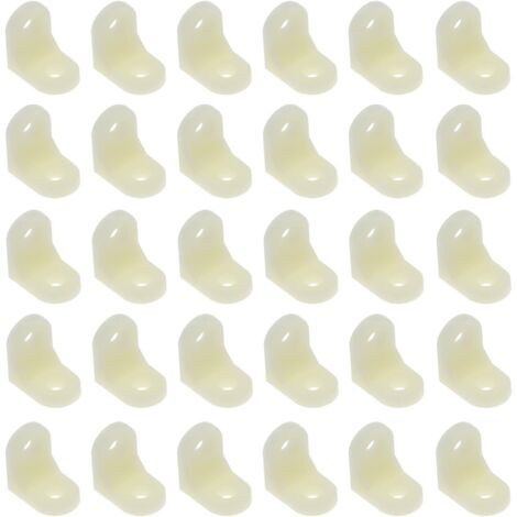 Ahlsen 30pcs L Shaped Bracket 23mm x 17mm 90 Degree Angle Wood Connector for Bookshelf Window Chair Table Beige