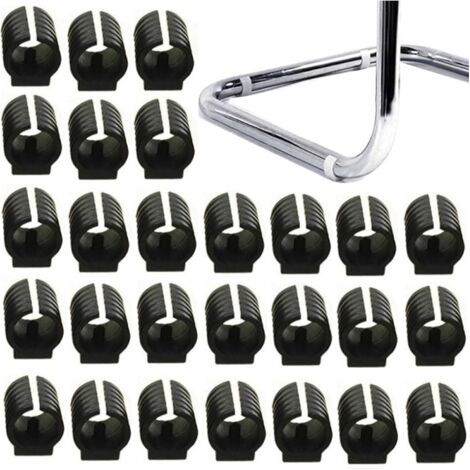 Ahlsen 32er-Pack U-förmige Stuhlbeinkappen zum Schutz der meisten Möbelbeine (19 mm, schwarz)