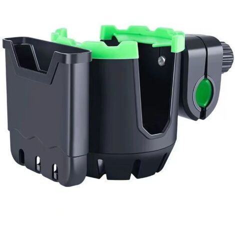 Ahlsen 360 Degrés Rotatif 2 en 1 Porte Gobelet d'eau Support de Téléphone pour Vélo, Poussette, Buggy, Fauteuil Roulant, Déambulateur (Noir)