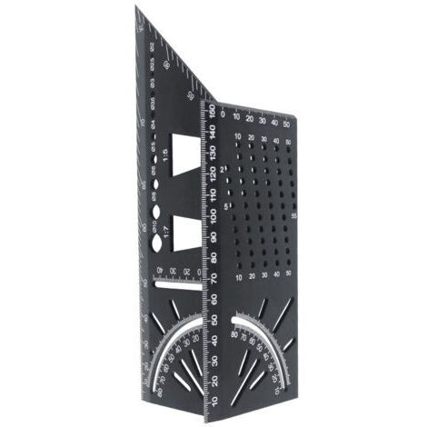 AHLSEN 3D-Zimmermannswinkel aus Aluminiumlegierung, Aweohtle 90 bis 45 Grad Profi-Winkelmesser, Messlineal für Holzbearbeitung, geeignet für Ingenieure und Zimmerleute