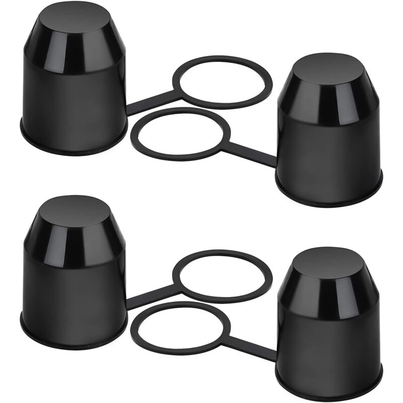 Ahlsen 4 Pcs Cache-Boule pour Crochet de Remorque, 50 mm Cache Boule Attelage, Barre De Remorquage Boule Attelage, Capuchon De Protection De Boule