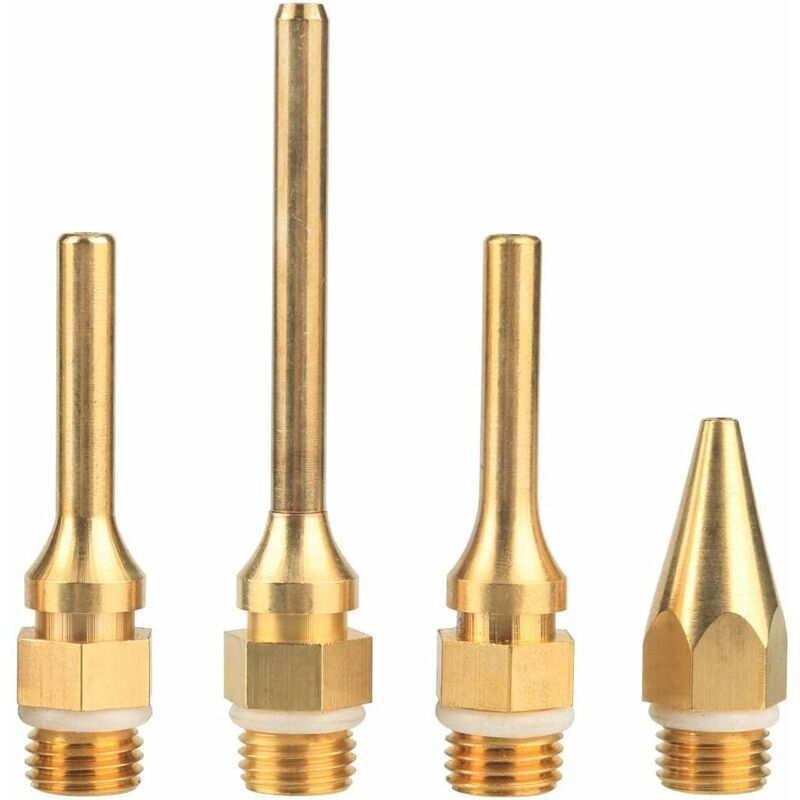 4 Pièces Kit de Buse de Pistolet à Colle en Cuivre Interchangeables de Diamètre de Filetage 10,8MM Convient aux Outils de Pistolet à Colle Chaude,