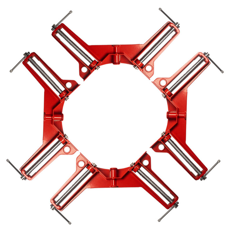 Ahlsen - 4 pièces Pince à Angle Droit à 90 Degrés, Serre Joint Angle Droit Etau D'Angle Reglable à Bois Ensemble Pour Cadre Multi Photo Wedge