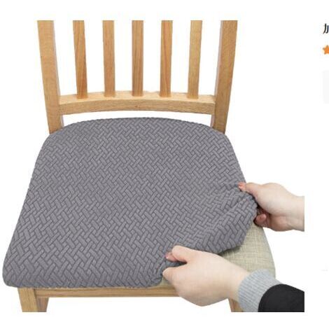Ahlsen 4-teilige Jacquard-Waffel-Stretch-Stuhlhussen, abnehmbar und waschbar, für Esszimmer, Küche, Büro, Hotel