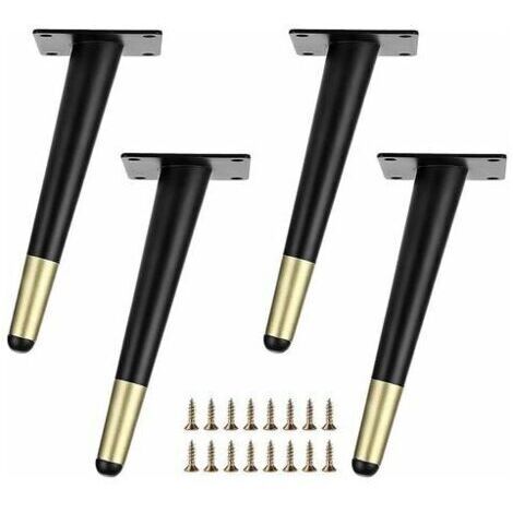 Ahlsen 4-teiliges Set, 8 Zoll diagonale Metallmöbelfüße, robuste Sofabeine, Couchtischbeine, große, glatte, konische Füße