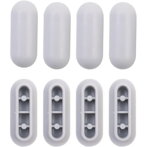 Ahlsen 4-teiliges Universal-Toilettensitz-Puffer-Set, Universal-Stoßdämpfer, WC-Sitz-Puffer-Set, Ersatz für WC-Stoßstangen aus Kunststoff