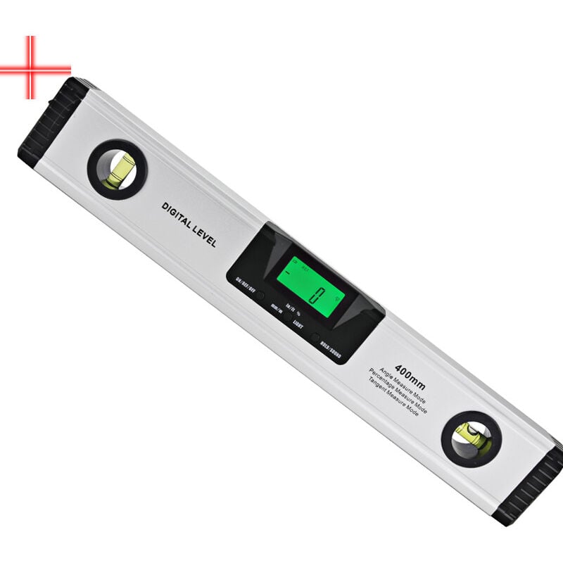 Ahlsen - 400mm/16inch Niveau à Bulle Numérique avec Indicateur Audio Numérique Spirit Level-Finder Angle en Alliage d'Aluminium avec Base Magnétique