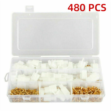 Ahlsen 480 pièces 2.8mm connecteur de fil électrique connecteur électrique de voiture connecteur électrique de moto mâle femelle 2 3 4 6 broches connecteur de fil électrique moto assortiment de bornes