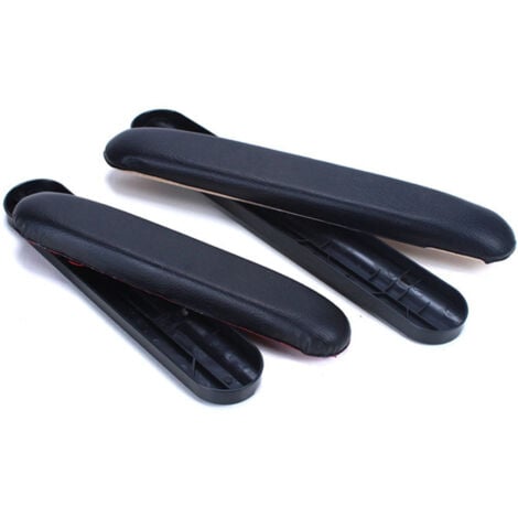 Ahlsen 4er-Pack gepolsterte Armlehnen, Universal-Armlehnenpolster, Ersatz-Armlehnenpolster aus Leder, 270 mm, schwarz