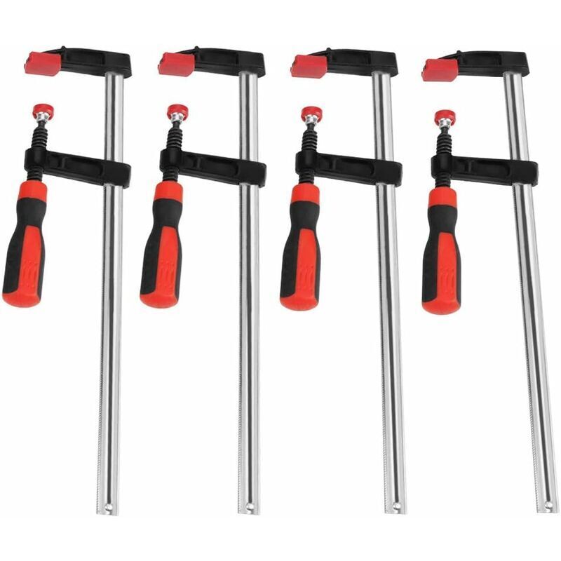 4pcs Serre-joints à barres serre joint 300mm serre joint 50mm Serre-joint à vis en fonte malléable f Pince à bois f Serre-joints en f à Visser