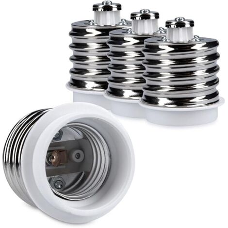 AHLSEN 4x adaptateur de douille - Convertisseur de douilles E40 vers E27 - Adaptateur de support de lampe culot E27 pour ampoule LED halogène