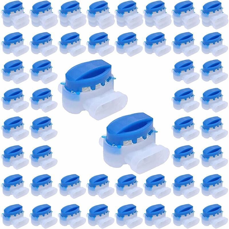 50 Pieces Connecteurs de Câble Remplis des Résines, Connecteurs 314 pour Robot Tondeuse Automower,bleu - Ahlsen