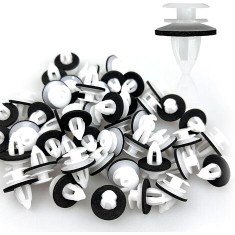 Ahlsen 50 Uds. Clips de sujeción para coche, Clips de sujeción universales para coche, remaches de plástico, tiras de sujeción para paneles de puertas