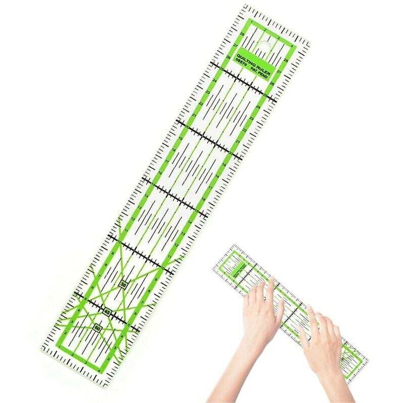 Ahlsen - 5pcs 30 x 5 cm Règle De Mesure En Acrylique, Règle Patchwork Couture Avec Ligne De Grille, Règle Couture Matériau Acrylique Transparent