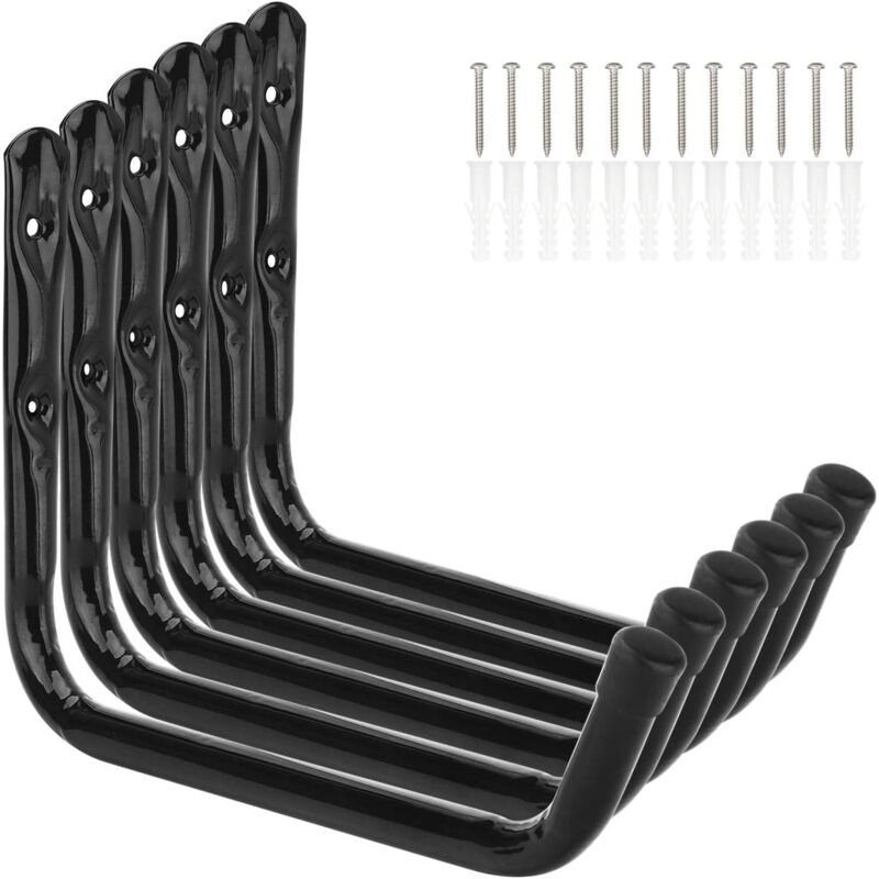 Ahlsen - 6 Crochets de Rangement Pour échelle de Garage, Bras de 3.6 inch