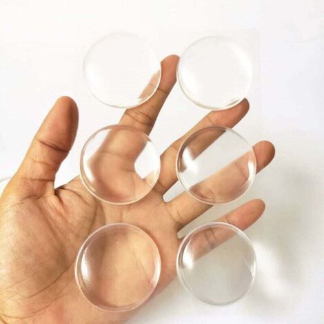 Ahlsen 6 pezzi fermaporta adesivi trasparenti elastici in silicone, tampone da parete, protezione per maniglie di ante di armadietti, pomelli e porte