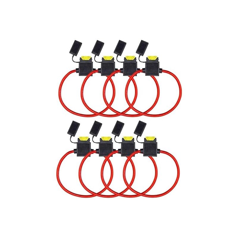 Ahlsen - 8 Pack Porte Fusibles 12V Etanche 14AWG 20Amp Auto Voiture Motor Lame Fusible