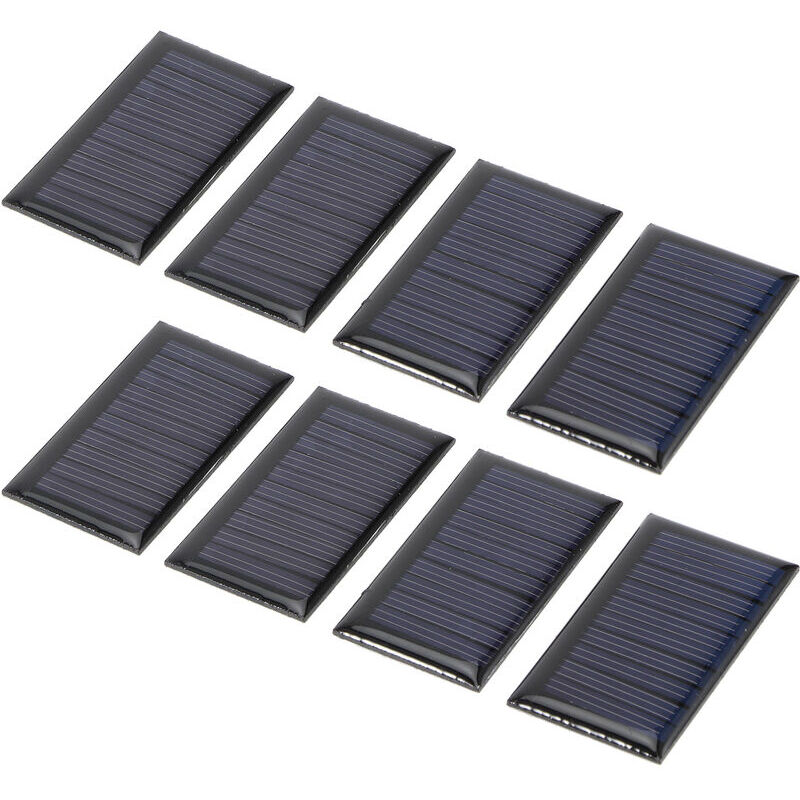 Ahlsen 8 pièces 30MA 5V Mini panneaux de cellules solaires bricolage plaque époxy solaire jouets électriques matériaux chargeur de cellules