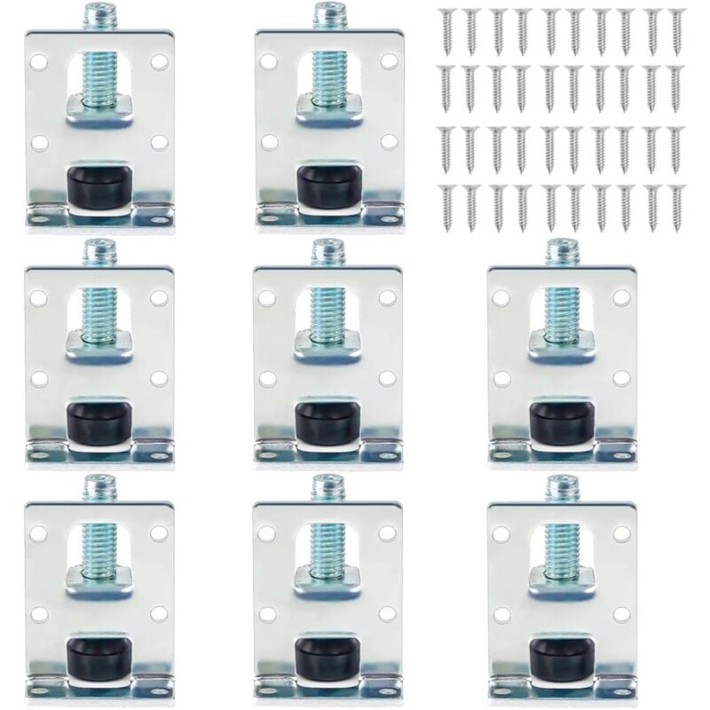 Ahlsen - 8 Pièces Niveleurs Meubles Réglables pour Armoires, Pieds de Nivellement Robustes, Niveleurs Meubles Robustes, Pied Meuble Reglable pour