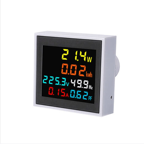 Ahlsen AC-Anzeigemessgerät AC50-300V 100A Spannung Leistungsfaktor Frequenz Elektrischer Energiemonitor Amperemeter Voltmeter Multimeter Tester