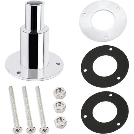 Ahlsen Accesorio pasante para casco de barco Ventilación de combustible marino Sistema de escape universal de acero inoxidable de 24 mm Reductor de tubo de escape para barco (recto)