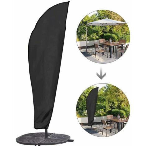 Ahlsen Accesorios para sombrilla Funda protectora para sombrilla con palo y sombrilla desplazada 280 cm. Sombrilla grande. Protección contra la intemperie, la radiación UV y el viento. Exterior para s