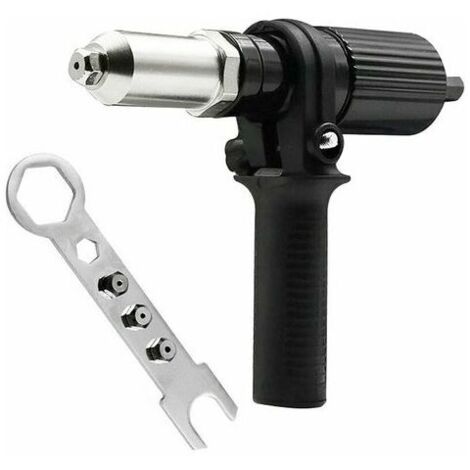 Ahlsen Adaptador de pistola de remaches eléctrica, conector de cabeza de bloque, herramienta profesional, junta de tuerca, remachador, inserción de remache, accesorios de Taladro Inalámbrico