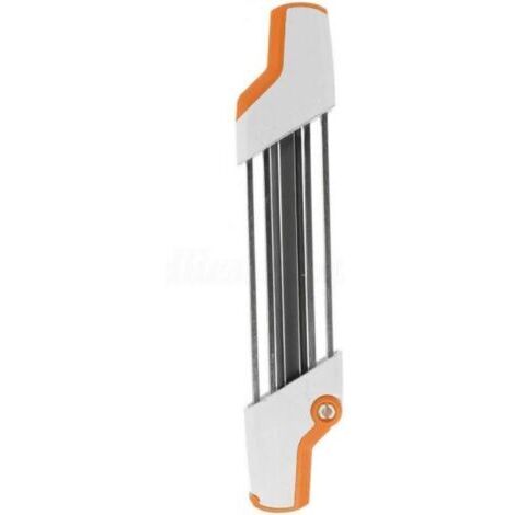 AHLSEN Affûteuse de chaîne de tronçonneuse 2 en 1 en métal Facile à Utiliser 3/8" P 4,0 mm Remplacement pour chaîne Blanc