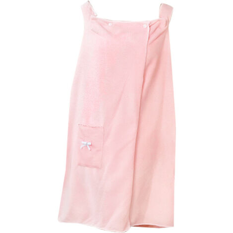 Ahlsen Albornoz de microfibra suave, toalla de baño, bata de ducha, sauna, piscina, toalla de playa de secado rápido (rosa-80x135cm)