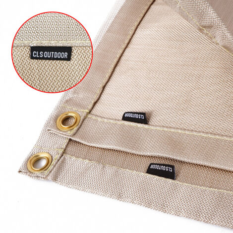 Ahlsen Alfombra protectora para suelo de parrilla y parrilla (100 x 80 cm), ignífuga e impermeable, protectora para camping y picnic.