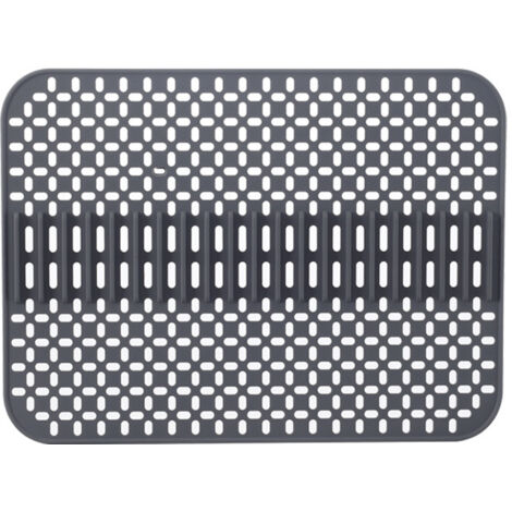 Ahlsen Alfombrilla de silicona para fregadero - 43 x 32 cm - 1 capa - Apta para lavavajillas - Resistente al calor y antideslizante - Gris oscuro