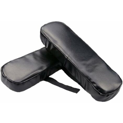 Ahlsen Almohadillas para reposabrazos de PU, 2 uds., soporte para codo, cojín para codo, reposabrazos de espuma viscoelástica para silla de oficina, silla de juegos, cojín para brazo (negro)