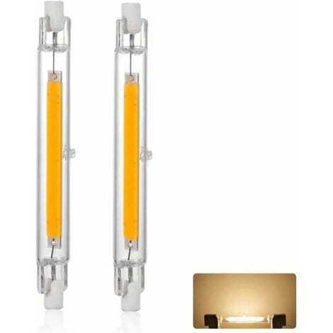 Ahlsen Ampoule LED R7S 118mm 20W Dimmable, Blanc Chaud 3000K 3000LM, Linéaire Remplacer Lampe Halogène J118 20W, Éclairage à 360 Degrés, Sans Scintillement, R7S OCB LED Tubes pour Projecteur, lot de