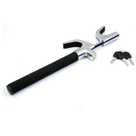 Ahlsen Antivol Voiture Universel U-Shape en Métal Serrure D'immobilisation Heavy Duty Véhicule Pince de Rotatif Serrure,Barre antivol bloque volant à combinaison,Canne Antivol Renforcée, Serrure de Vo