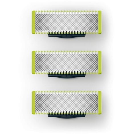 Ahlsen Applicable à OneBlade - Lames de rechange, pour rasoir/tondeuse électrique OneBlade, acier inoxydable robuste, taille, stylisation et rasage, lot de 3
