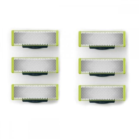Ahlsen Applicable à OneBlade - Lames de rechange, pour rasoir/tondeuse électrique OneBlade, acier inoxydable robuste, taille, stylisation et rasage, lot de 6