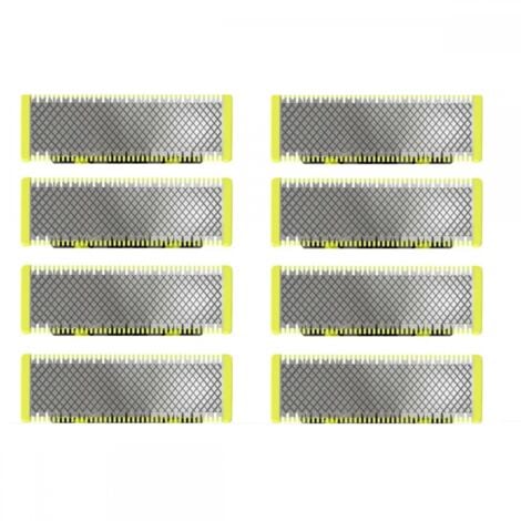 Ahlsen Applicable à OneBlade - Lames de rechange, pour rasoir/tondeuse électrique OneBlade, acier inoxydable robuste, taille, stylisation et rasage, lot de 8