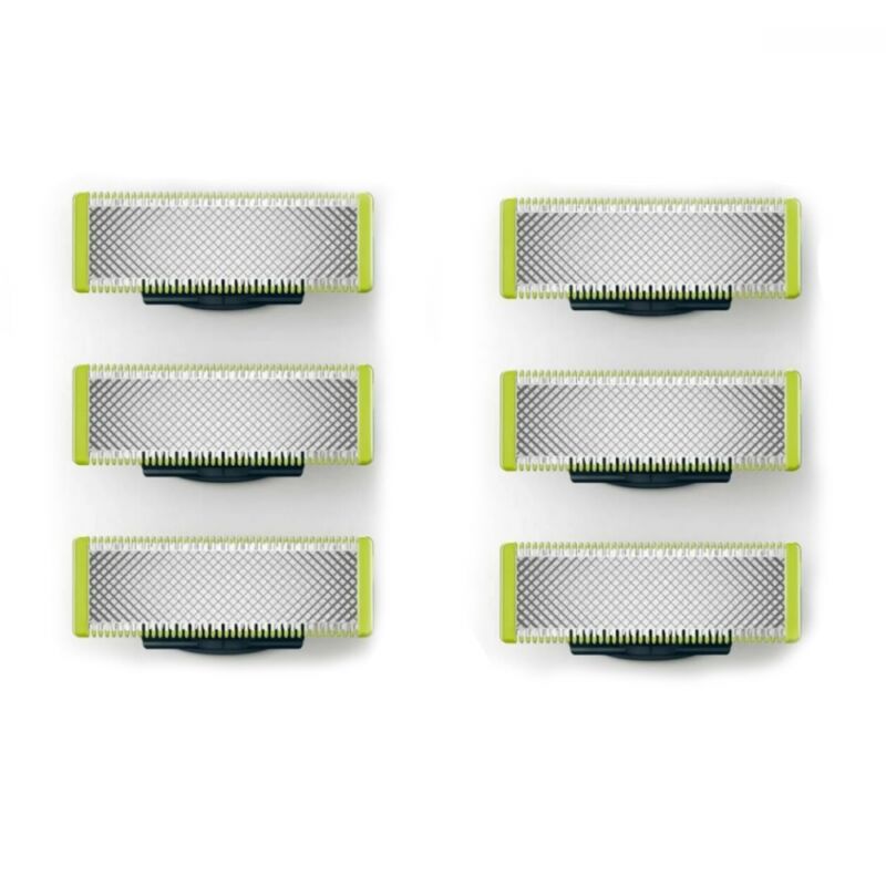 Applicable à OneBlade - Lames de rechange, pour rasoir/tondeuse électrique OneBlade, acier inoxydable robuste, taille, stylisation et rasage, lot de