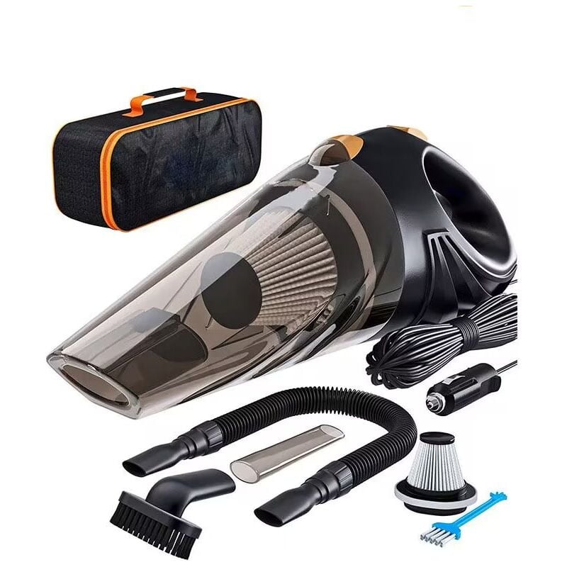 Ahlsen - Aspirateur de voiture – Portable, haute puissance, mini aspirateur à main avec 3 accessoires, cordon de 16 pieds et sac – 12 v, petit kit