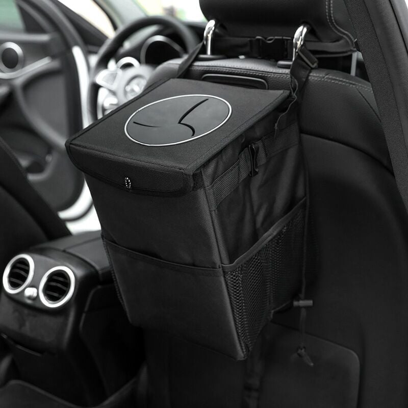 Image of Ahlsen - Auto-Mülleimer mit Deckel – hängende Aufbewahrungstasche für Auto-Müll