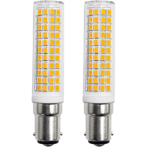 Ahlsen B15d LED-Leuchtmittel, 8 W, entspricht 90 W, 80 W, 75 W, Warmweiß, B15-Sockel, 910 lm, 220 V, 230 V, 3000 K (2 Stück)