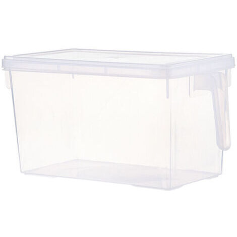 Ahlsen Bac à Légumes Transparent Empilable, Conteneurs de Stockage en Plastique, Réfrigérateur et Organisateur de Cuisine, Croustillant Transparent Empilable, Ensemble de 4 boîtes de Rangement