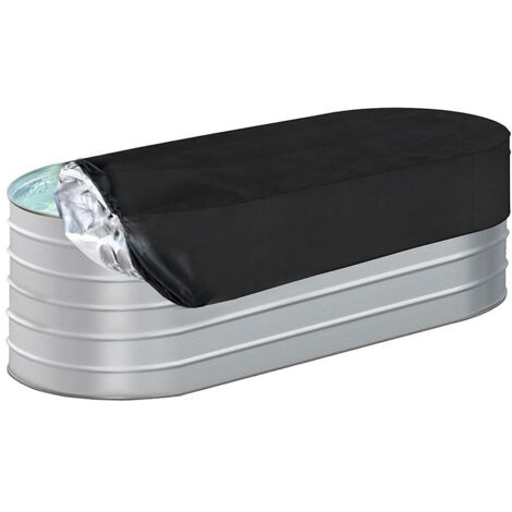 Ahlsen Bâche de piscine - Bâche de protection pour piscine - Housse de protection pour piscine - Housse en tissu Oxford 420D épais - Imperméable et anti-poussière - Housse indéchirable pour terrasse（7