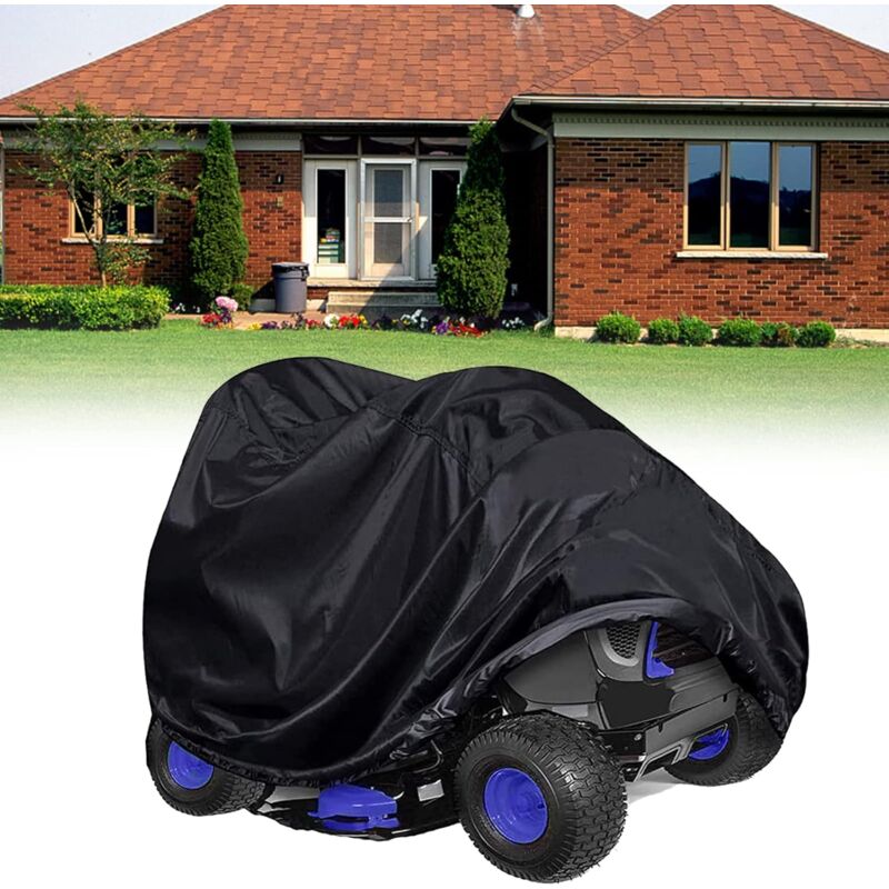 Ahlsen - Bâche de protection pour tondeuse à gazon Oxford - Protection uv - Étanche à la poussière et aux intempéries - Pour tondeuse à gazon,