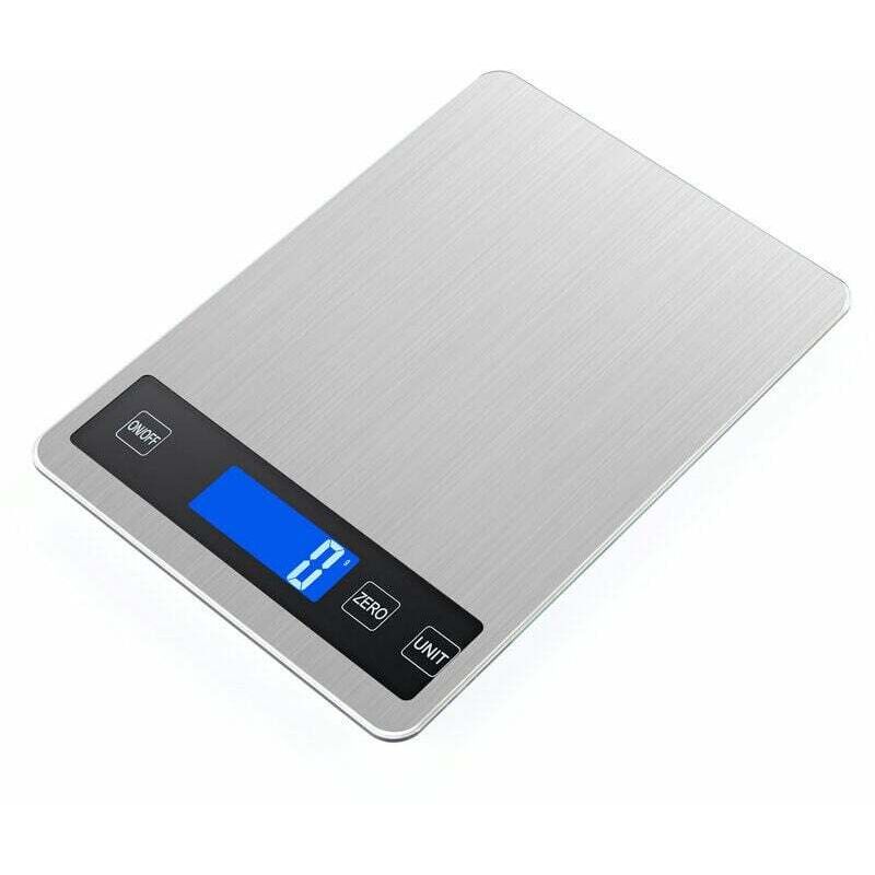 Ahlsen - Balance de cuisine multifonctions compacte & élégante, balance culinaire précision 1 g, pèse aliment jusqu'à 5 kg - acier