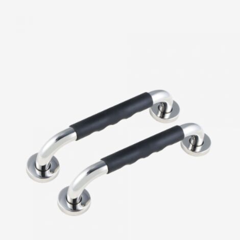 Ahlsen Barre d'Appui WC, 30cm Lot de 2 Antidérapante Barre d'Appui de Salle de Bain, Barres Douche Baignoire Main Courante Inoxydable Maintien Poignée Douche Âgées/Handicapées/Enfants/Enceinte